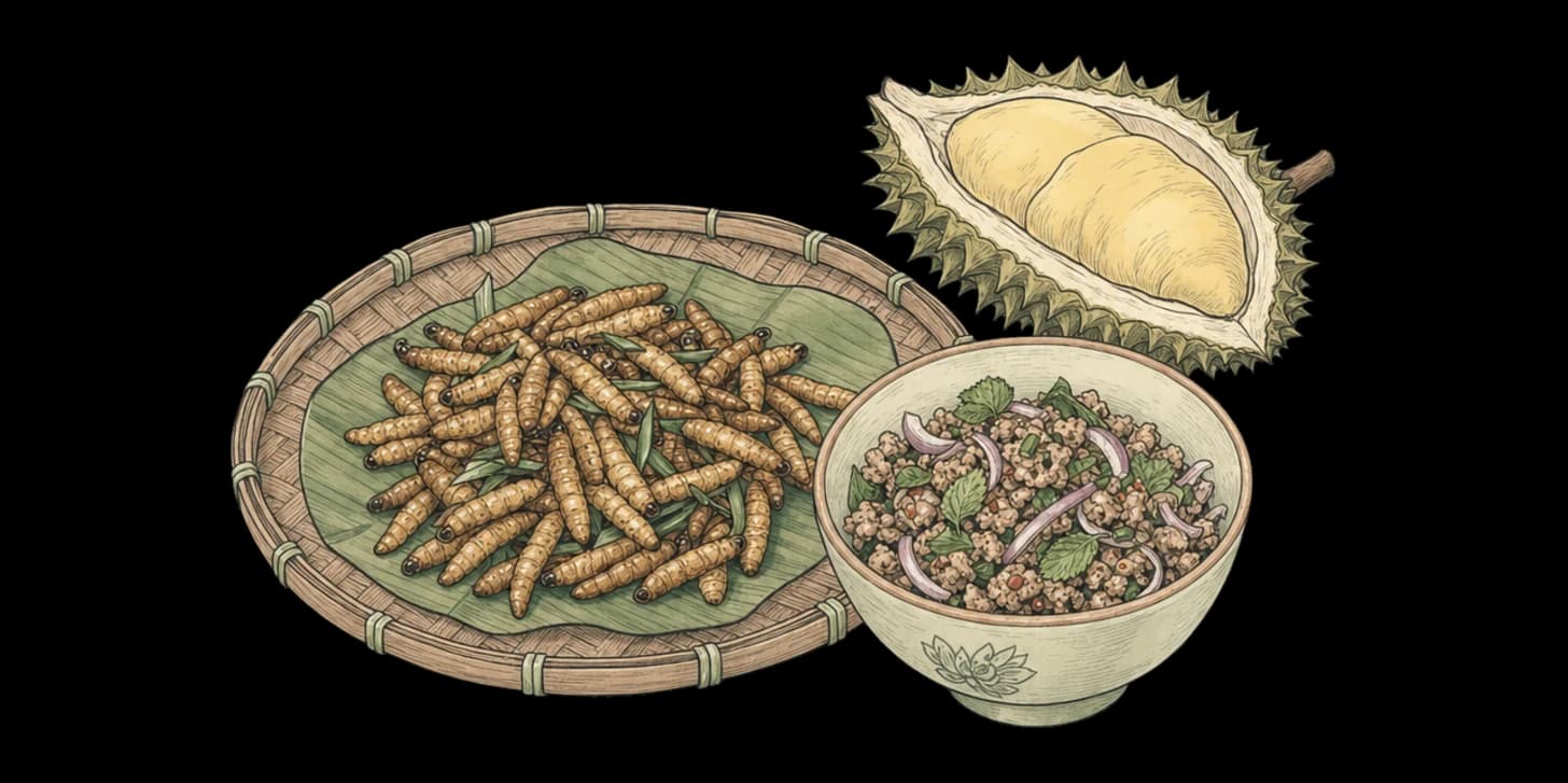 チェンマイの冒険的なグルメ:昆虫、モツ、そしてローカルの珍味