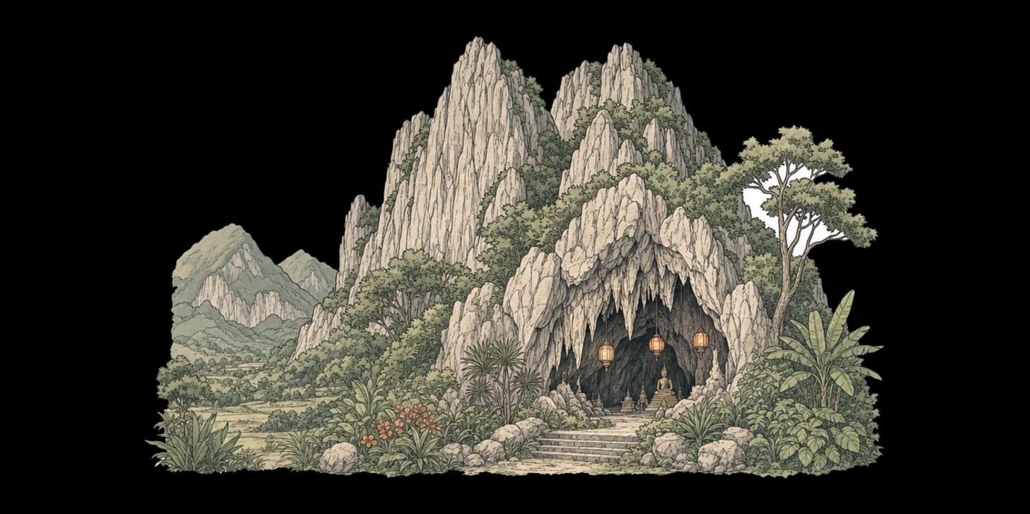 Chiang Dao: caves, a limestone giant & quiet mountain air