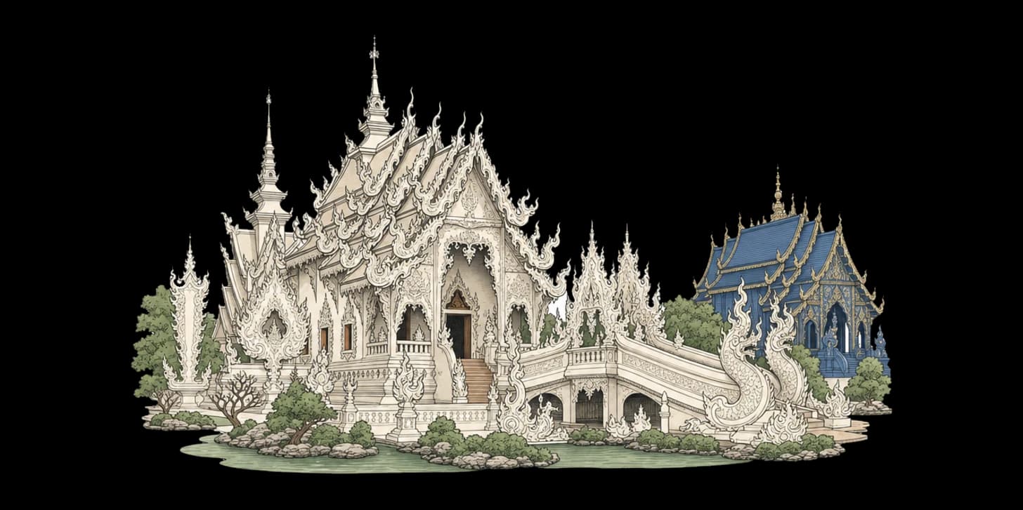 Ein Tagesausflug nach Chiang Rai: der Weiße & Blaue Tempel