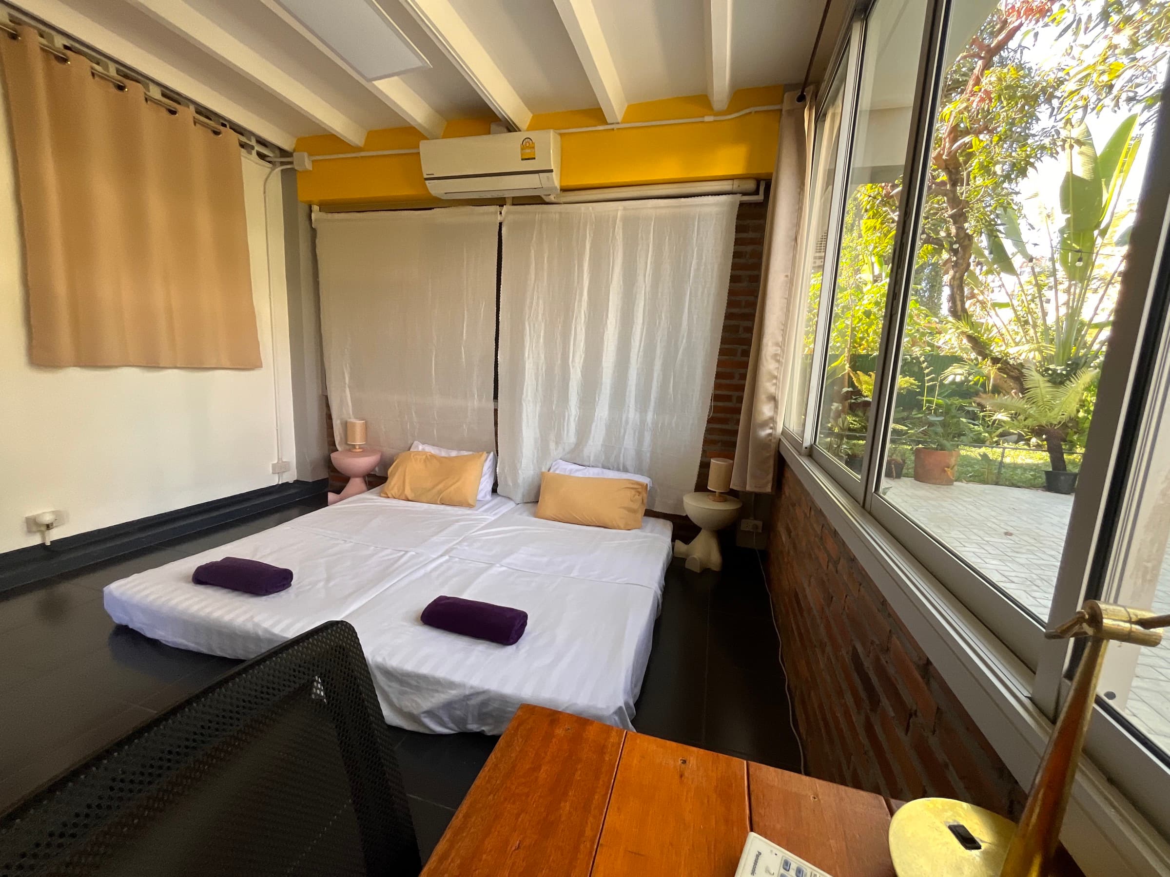 Ground floor bedroom with garden access